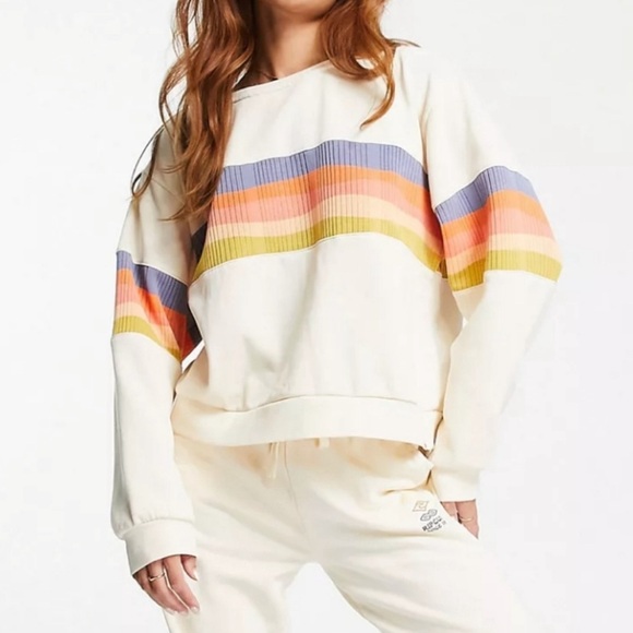Rip Curl Melting Waves crew sweater in cream Small - Picture 2 of 7